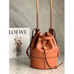 Loewe Medium Balloon Bucket Bag In Camel Calfskin 190