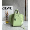 Loewe Compact Hammock Bag in Lime Green Satin Calfskin 555