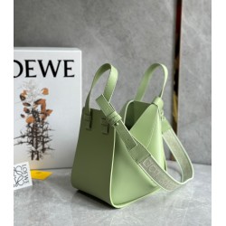 Loewe Compact Hammock Bag in Lime Green Satin Calfskin 555