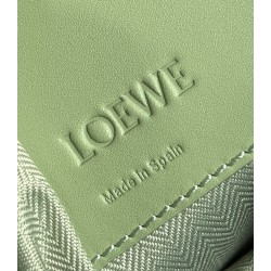 Loewe Compact Hammock Bag in Lime Green Satin Calfskin 555