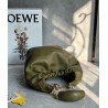 Loewe Small Squeeze Bag in Olive Nappa Lambskin 587