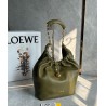 Loewe Small Squeeze Bag in Olive Nappa Lambskin 587