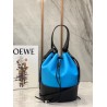 Loewe Medium Balloon Bucket Bag In Blue/Black Calfskin 697