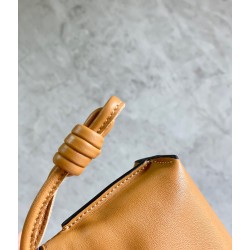 Loewe Flamenco Nano Clutch In Brown Nappa Leather 577