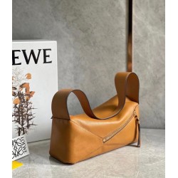 Loewe Puzzle Hobo Bag In Brown Nappa Calfskin  598