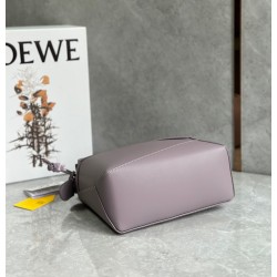 Loewe Puzzle Edge Small Bag In Pale Aubergine Satin Calfskin 451