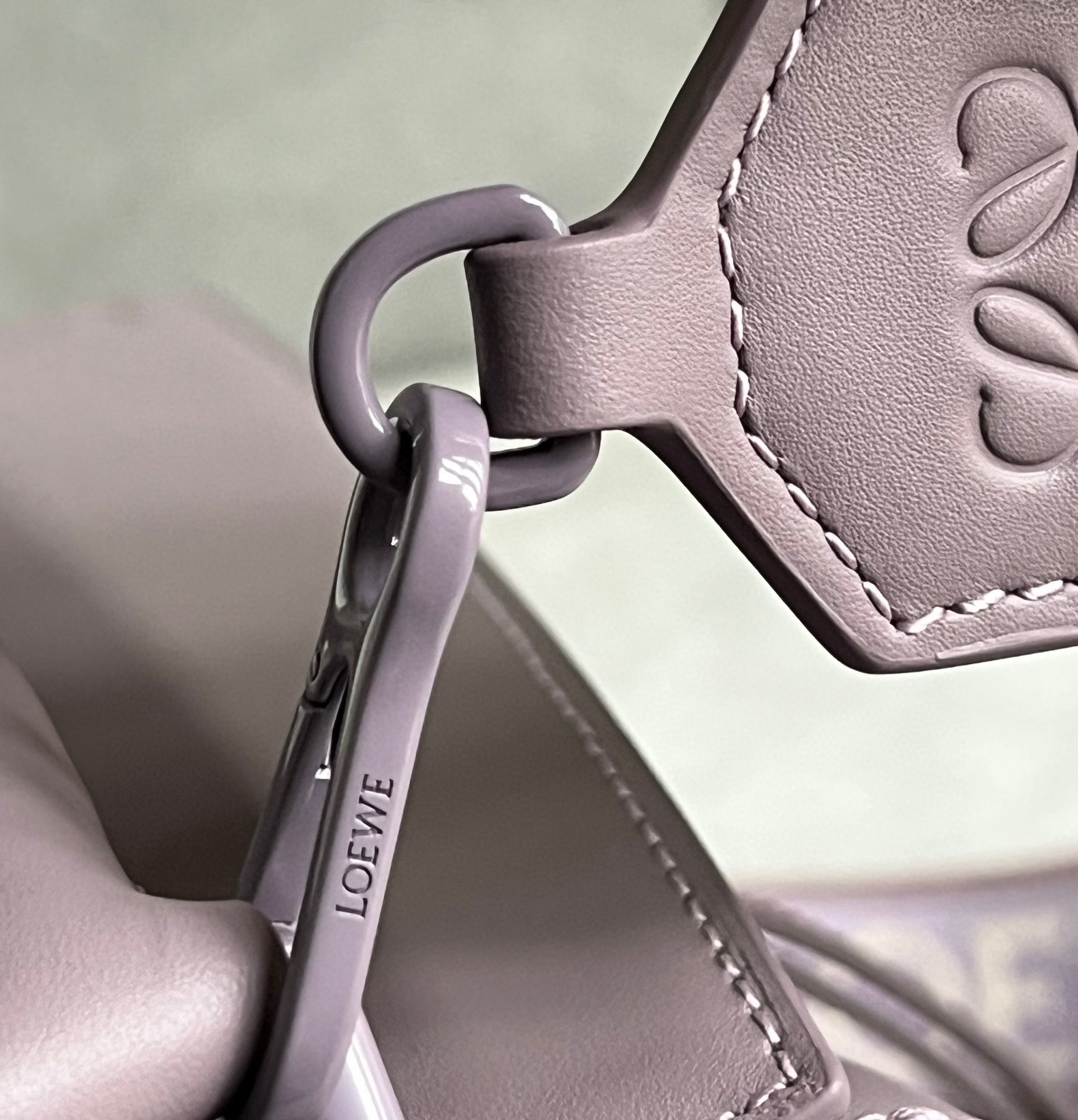 Loewe Puzzle Edge Small Bag In Pale Aubergine Satin Calfskin 451