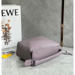 Loewe Puzzle Edge Small Bag In Pale Aubergine Satin Calfskin 451