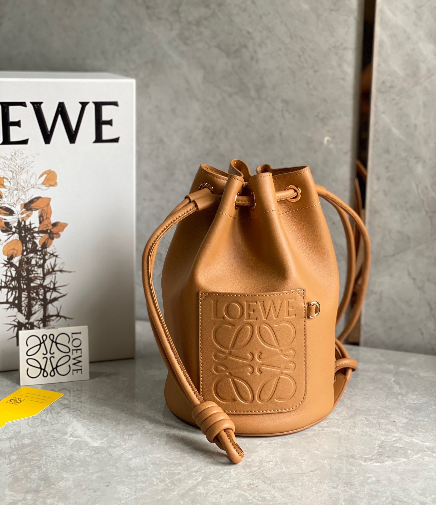 Loewe Small Sailor Bucket Bag In Brown Nappa Leather 532