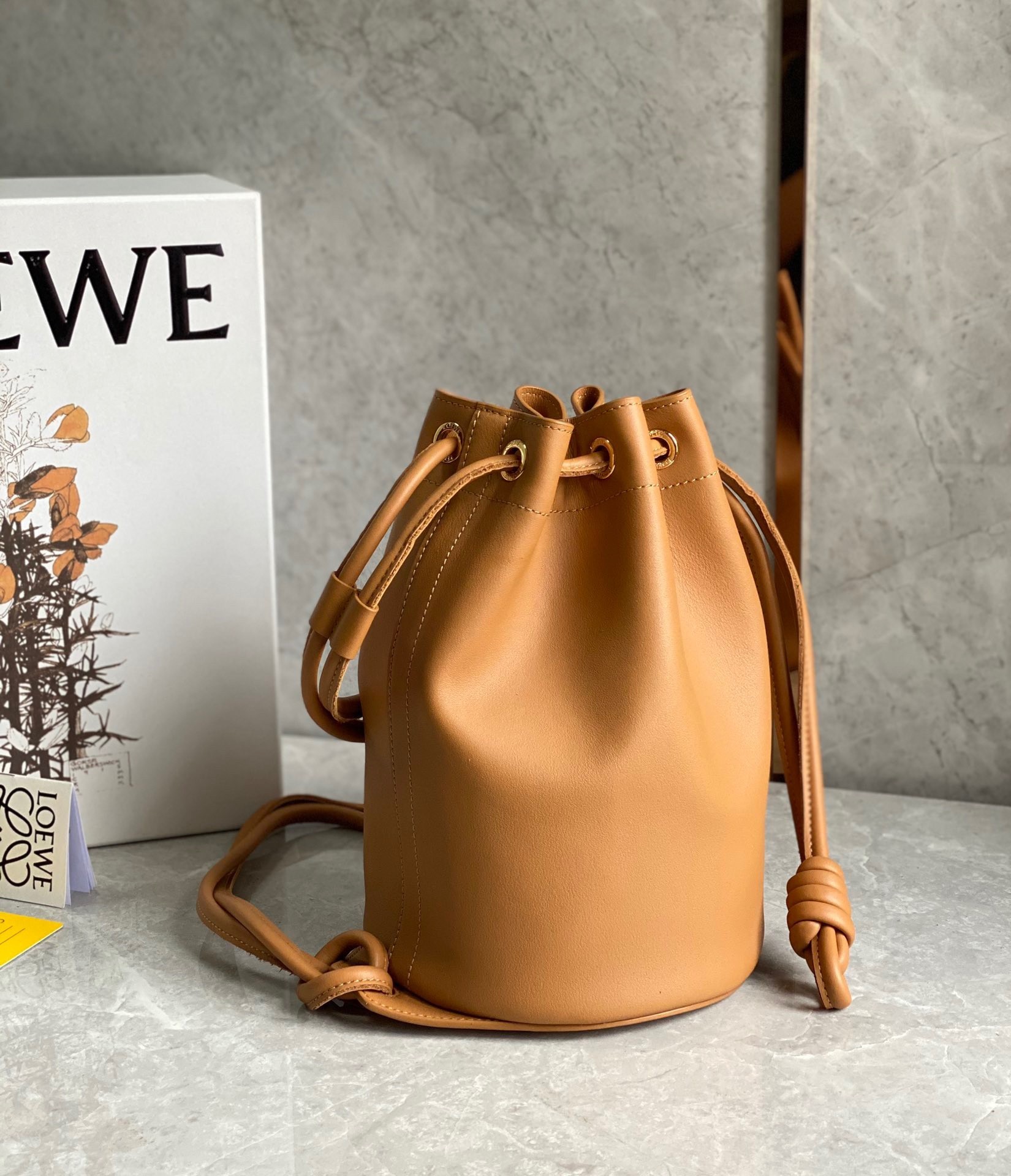 Loewe Small Sailor Bucket Bag In Brown Nappa Leather 532