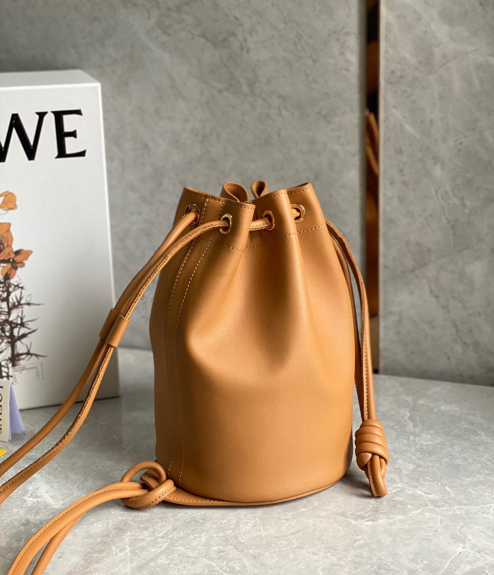 Loewe Small Sailor Bucket Bag In Brown Nappa Leather 532