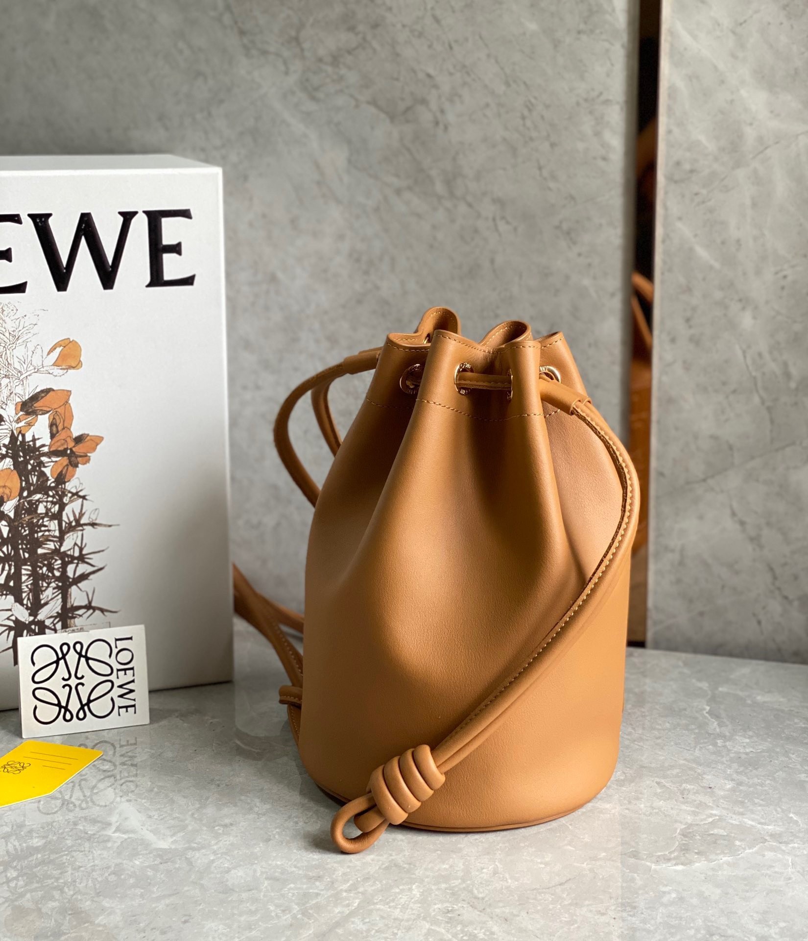 Loewe Small Sailor Bucket Bag In Brown Nappa Leather 532