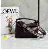 Loewe Puzzle Small Bag In Burgundy Satin Calfskin 574