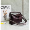 Loewe Puzzle Small Bag In Burgundy Satin Calfskin 574