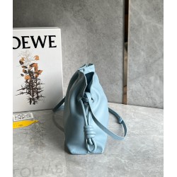 Loewe Flamenco Clutch Bag In Dusty Blue Calfskin 602