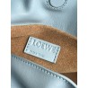 Loewe Flamenco Clutch Bag In Dusty Blue Calfskin 602