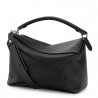 Loewe Large Puzzle Bag In Black Grained Leather 625