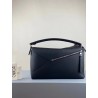 Loewe Large Puzzle Bag In Black Grained Leather 625