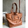 Loewe Fold Shopper Bag in Brown Paper Calfskin 565