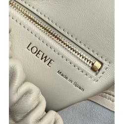 Loewe Small Squeeze Bag in White Nappa Lambskin 568