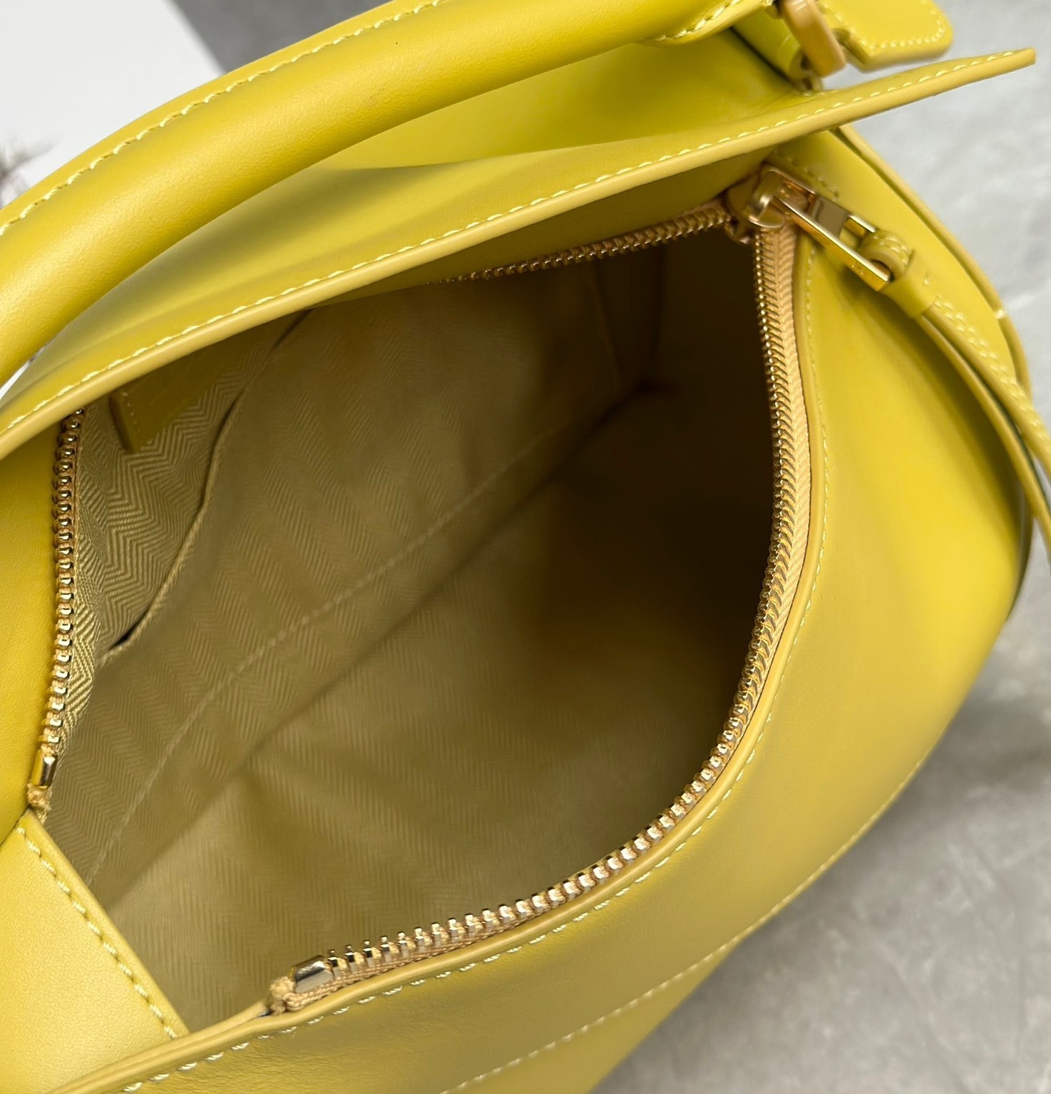 Loewe Puzzle Edge Small Bag In Yellow Satin Calfskin 205