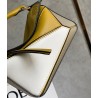 Loewe Puzzle Mini Bag In Ochre/White/Taupe Calfskin 237