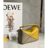 Loewe Puzzle Mini Bag In Ochre/White/Taupe Calfskin 237