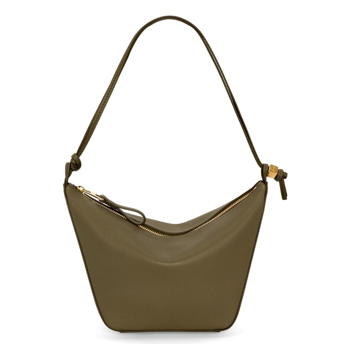 Loewe Mini Hammock Hobo Bag in Dark Green Calfskin  276