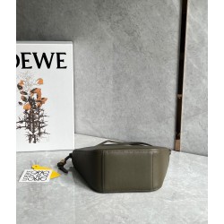 Loewe Mini Hammock Hobo Bag in Dark Green Calfskin  276