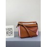 Loewe Mini Puzzle Bag In Brown/Camel/Pink Calfskin 299