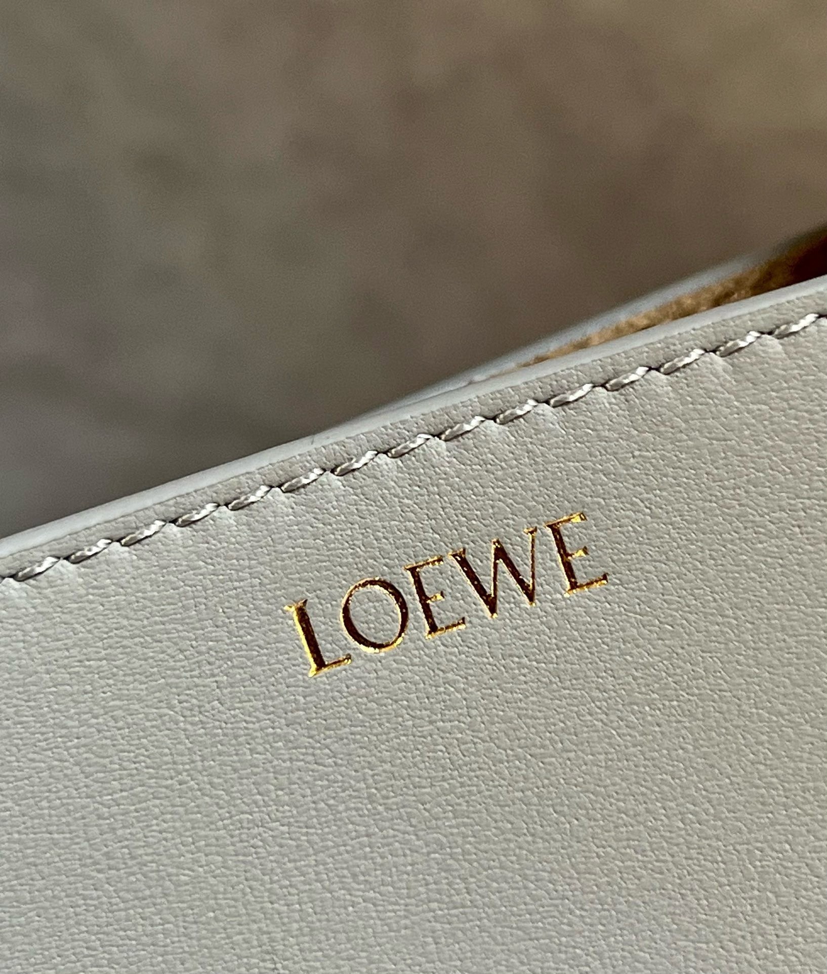 Loewe Mini Puzzle Fold Tote Bag in Grey/Dark Grey Calfskin 475