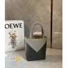 Loewe Mini Puzzle Fold Tote Bag in Grey/Dark Grey Calfskin 475