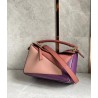 Loewe Puzzle Small Bag In Purple/Caramel/Blossom Calfskin 520