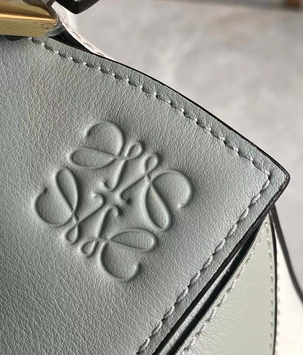 Loewe Puzzle Small Bag In Grey/Cream/White Calfskin 596