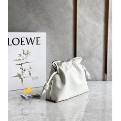 Loewe Flamenco Mini Clutch In White Nappa Leather 635