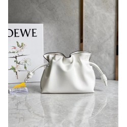 Loewe Flamenco Mini Clutch In White Nappa Leather 635