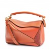 Loewe Small Puzzle Bag In Tan/Orange/Camel Calfskin 677
