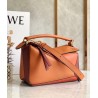 Loewe Small Puzzle Bag In Tan/Orange/Camel Calfskin 677