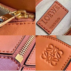 Loewe Small Puzzle Bag In Tan/Orange/Camel Calfskin 677