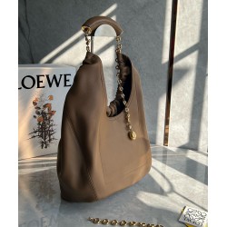 Loewe Medium Squeeze Bag in Brown Nappa Lambskin 532