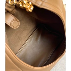 Loewe Medium Squeeze Bag in Brown Nappa Lambskin 532