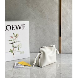 Loewe Flamenco Nano Clutch In White Nappa Leather 664