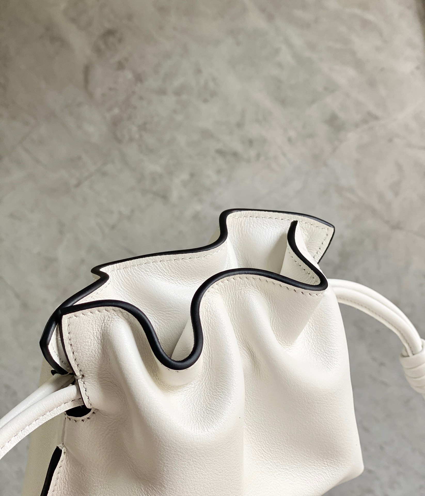 Loewe Flamenco Nano Clutch In White Nappa Leather 664