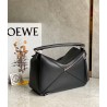 Loewe Puzzle Medium Bag In Black Classic Calfskin 702