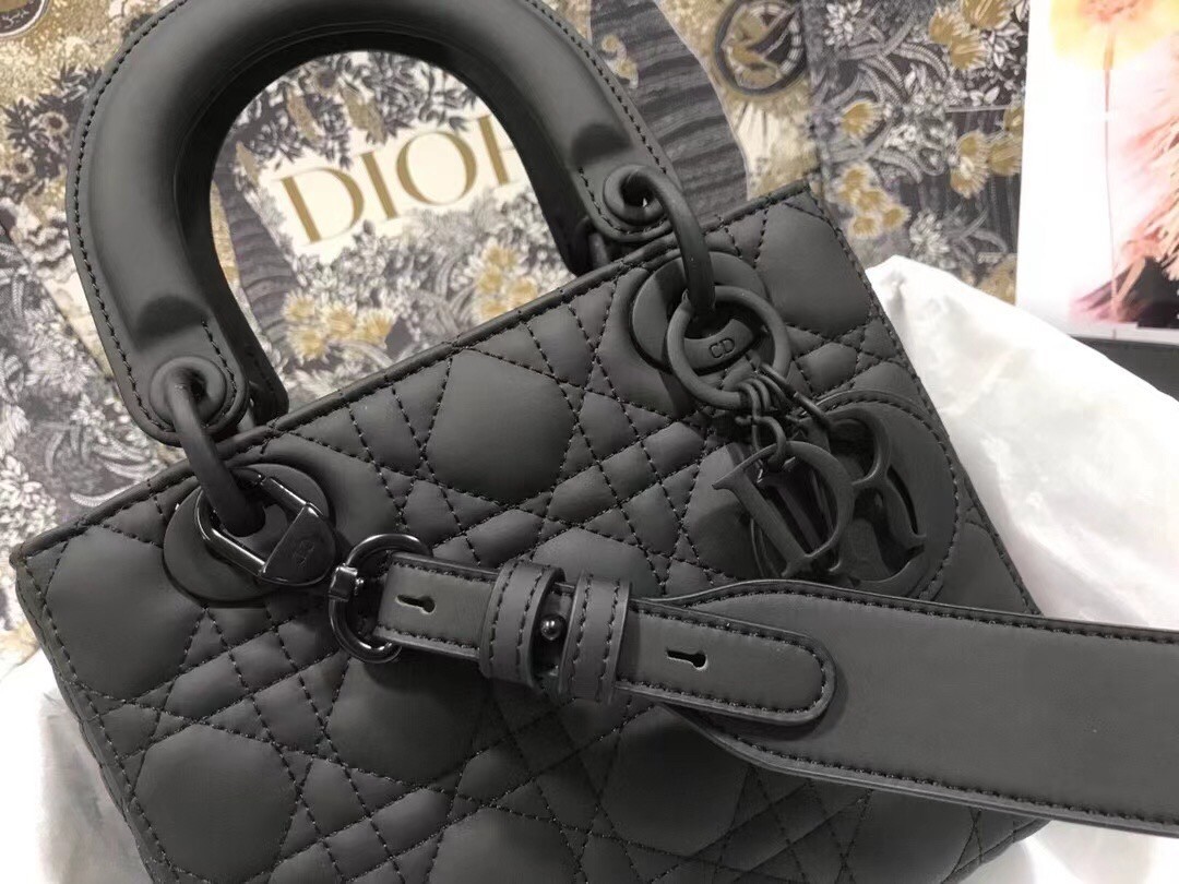 Dior Lady Dior My ABCDior Bag In Black Ultramatte Calfskin 041