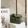 Loewe Puzzle Mini Bag In Avocado Green Calfskin 731