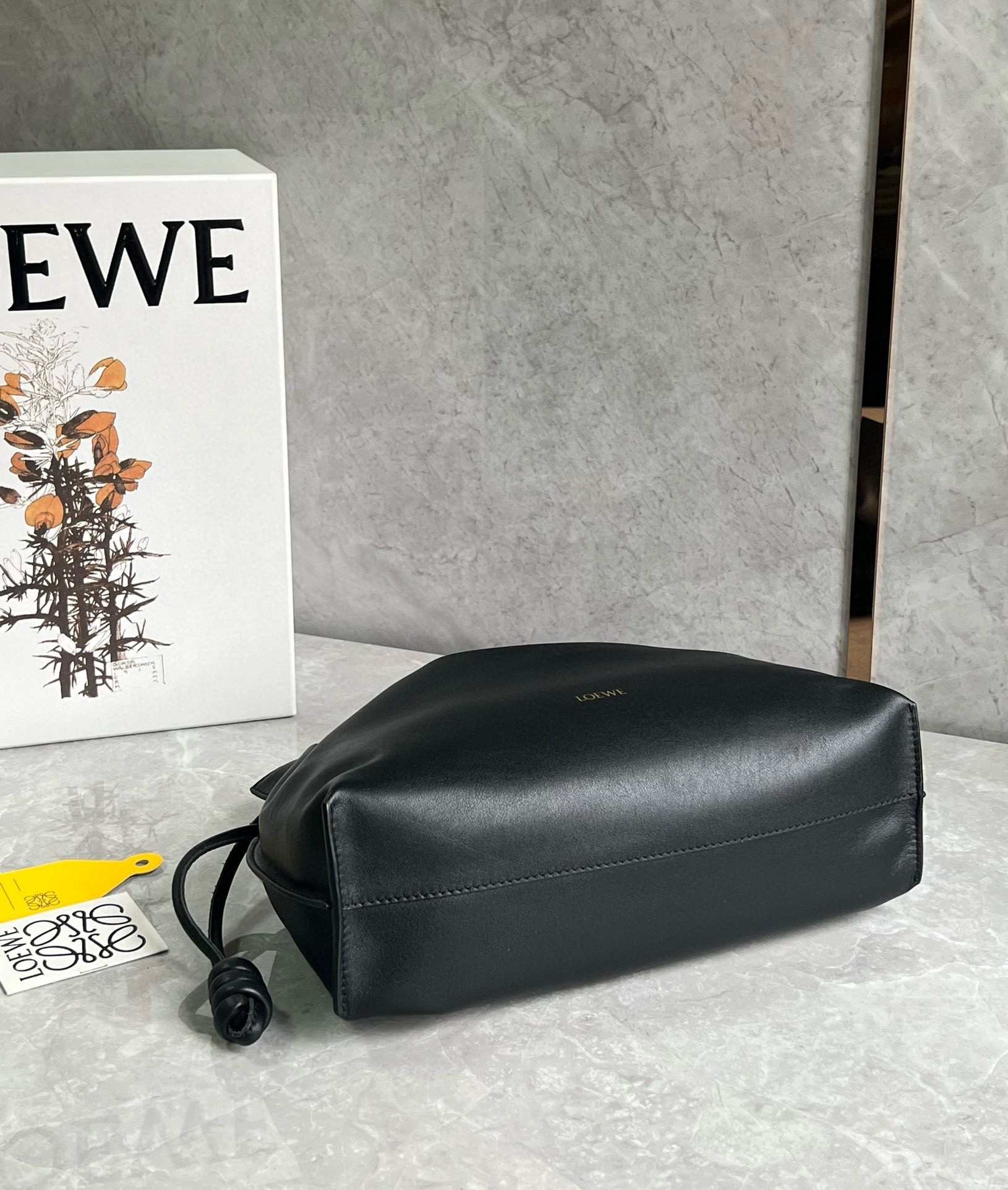 Loewe Flamenco Clutch Bag in Black Nappa Calfskin 764