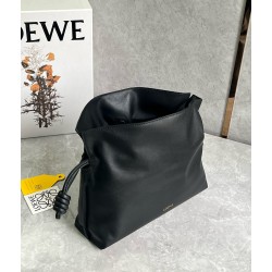 Loewe Flamenco Clutch Bag in Black Nappa Calfskin 764