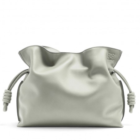 Loewe Flamenco Clutch In Ash Grey Nappa Leather 147