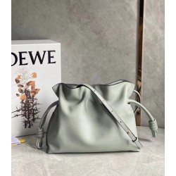 Loewe Flamenco Clutch In Ash Grey Nappa Leather 147